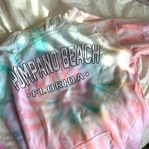Multi Color Pompano Beach Florida hoodie